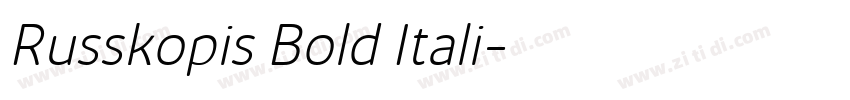 Russkopis Bold Itali字体转换